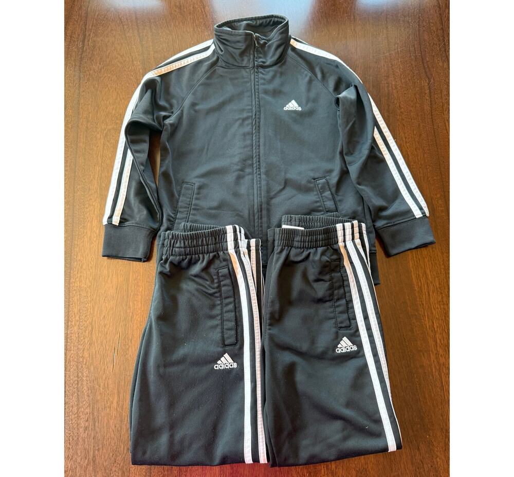 Adidas Track Jacket and Two Pairs of Track Pants Sizes 6 and 7